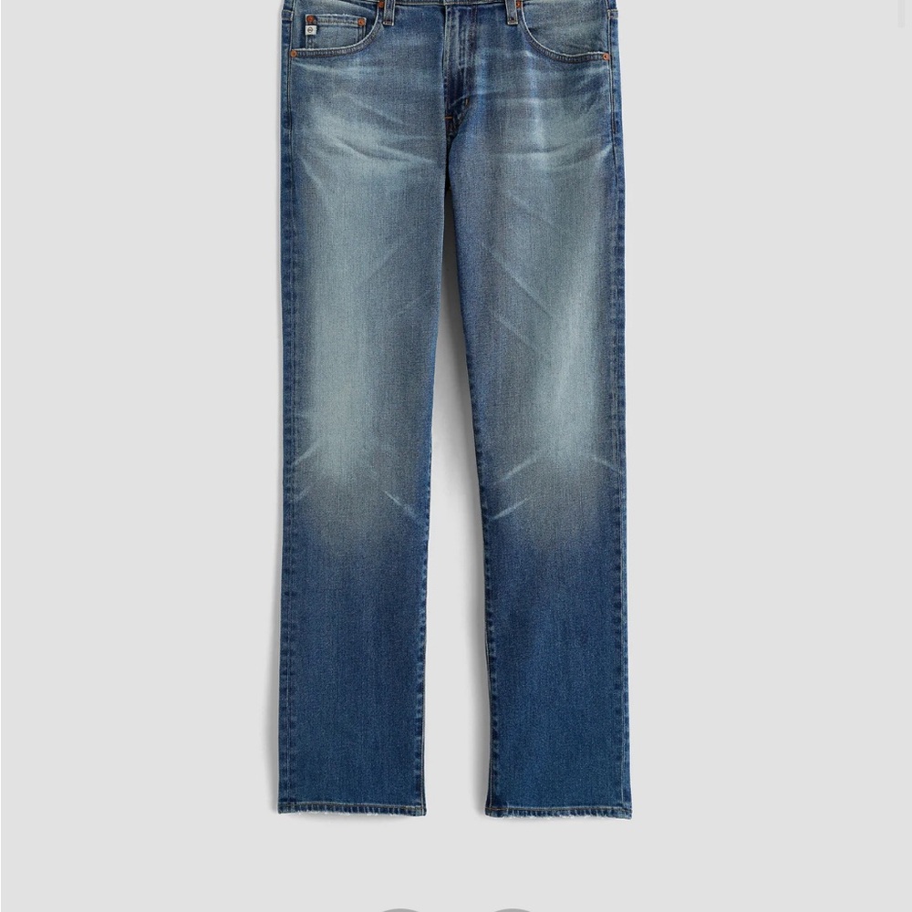 AG Adriano Goldschmied Faded Blue Straight Jeans